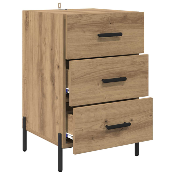 Dulap de noapte Stejar Artizanal 40 x 40 x 66 cm Lemn compozit WALTI