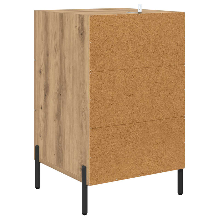 Dulap de noapte Stejar Artizanal 40 x 40 x 66 cm Lemn compozit WALTI