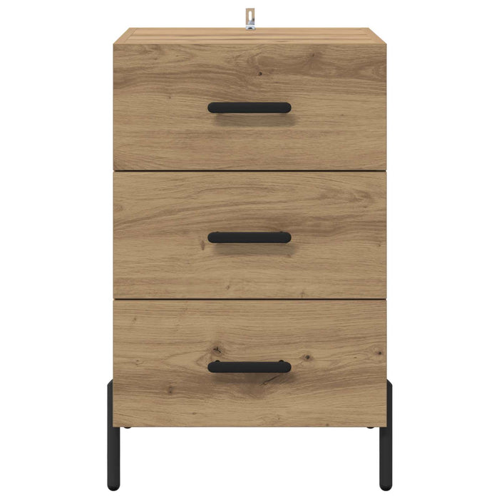 Dulap de noapte Stejar Artizanal 40 x 40 x 66 cm Lemn compozit WALTI