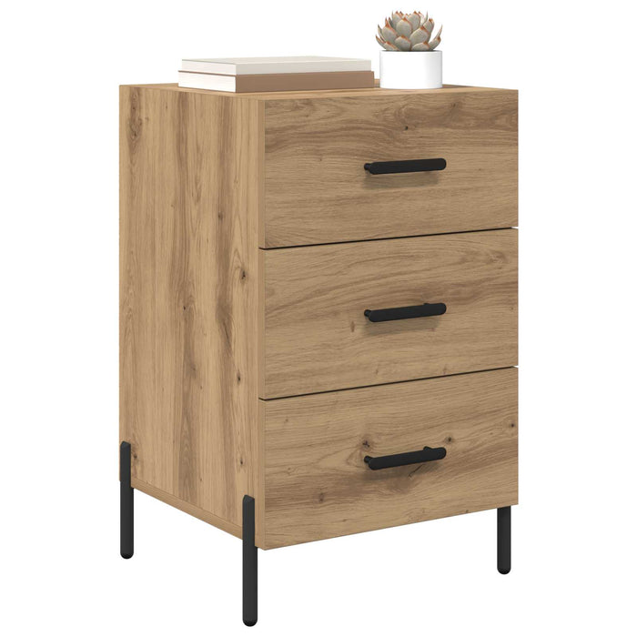 Dulap de noapte Stejar Artizanal 40 x 40 x 66 cm Lemn compozit WALTI