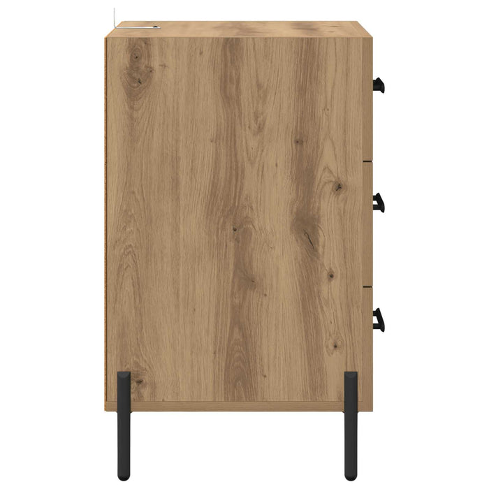 Dulap de noapte Stejar Artizanal 40 x 40 x 66 cm Lemn compozit WALTI