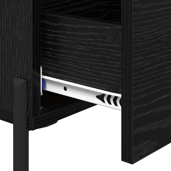 Dulap de noapte Stejar Negru 40 x 40 x 66 cm Lemn compozit WALTI