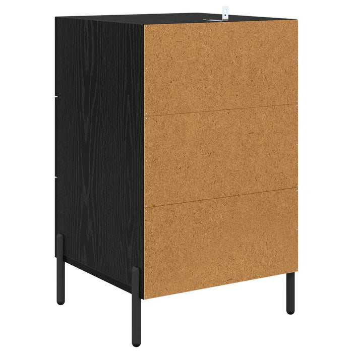 Dulap de noapte Stejar Negru 40 x 40 x 66 cm Lemn compozit WALTI
