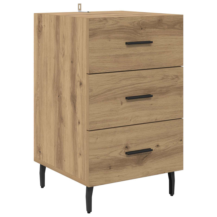 Dulap de noapte Stejar Artizanal 40 x 40 x 66 cm Lemn compozit WALTI