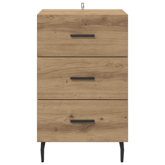 Dulap de noapte Stejar Artizanal 40 x 40 x 66 cm Lemn compozit WALTI