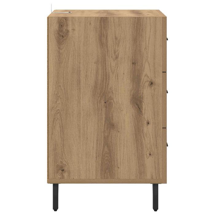 Dulap de noapte Stejar Artizanal 40 x 40 x 66 cm Lemn compozit WALTI