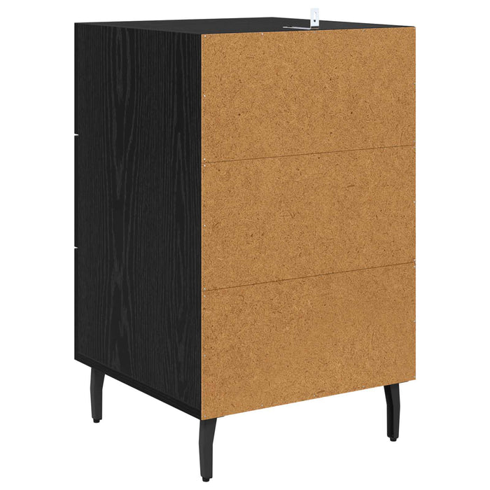 Dulap de noapte Stejar Negru 40 x 40 x 66 cm Lemn compozit WALTI