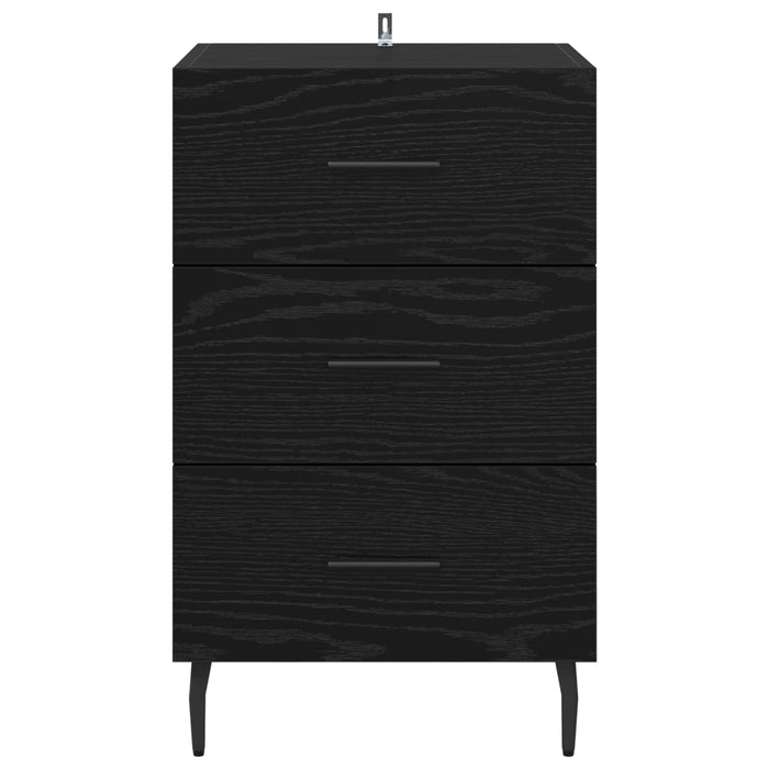 Dulap de noapte Stejar Negru 40 x 40 x 66 cm Lemn compozit WALTI