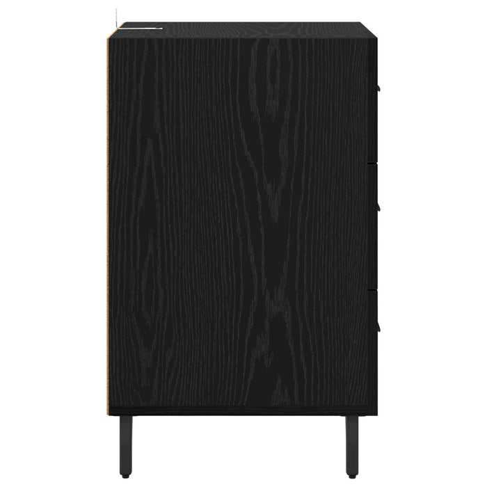 Dulap de noapte Stejar Negru 40 x 40 x 66 cm Lemn compozit WALTI