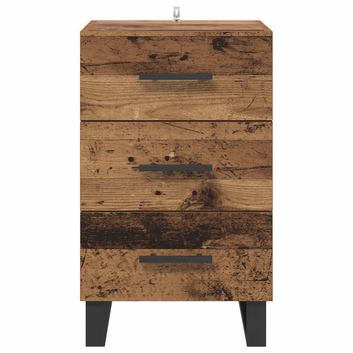 Dulap de noapte Lemn Vechi 40 x 40 x 66 cm Lemn compozit - WALTI WALTI