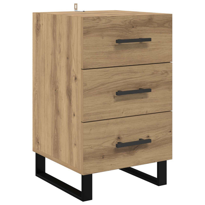 Dulap de noapte Stejar Artizanal 40 x 40 x 66 cm Lemn compozit - WALTI WALTI