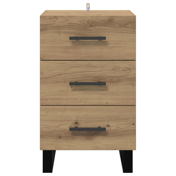 Dulap de noapte Stejar Artizanal 40 x 40 x 66 cm Lemn compozit - WALTI WALTI