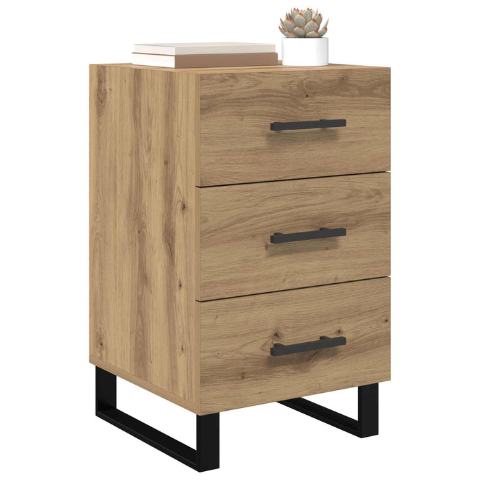 Dulap de noapte Stejar Artizanal 40 x 40 x 66 cm Lemn compozit - WALTI WALTI
