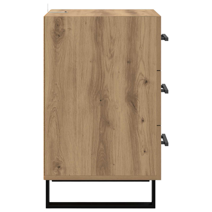 Dulap de noapte Stejar Artizanal 40 x 40 x 66 cm Lemn compozit - WALTI WALTI