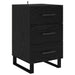 Dulap de noapte Stejar Negru 40 x 40 x 66 cm Lemn compozit - WALTI WALTI
