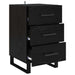 Dulap de noapte Stejar Negru 40 x 40 x 66 cm Lemn compozit - WALTI WALTI