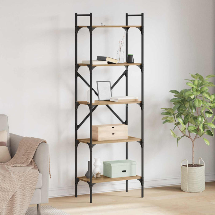 Bibliotecă 5 niveluri 56 x 32 x 174 cm Lemn compozit - WALTI WALTI