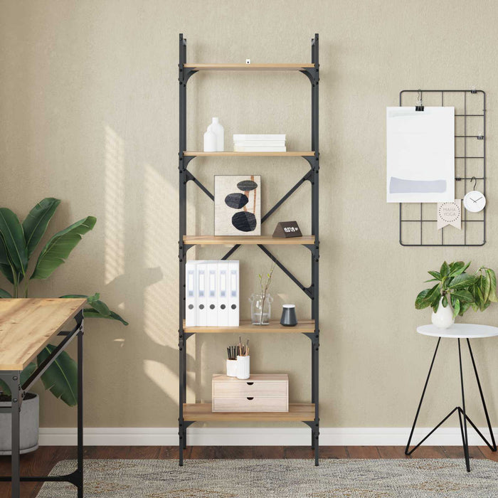 Bibliotecă 5 niveluri 56 x 32 x 174 cm Lemn compozit - WALTI WALTI