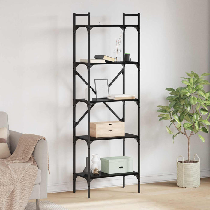 Bibliotecă Stejar Negru 56 x 32 x 174 cm Lemn compozit - WALTI WALTI