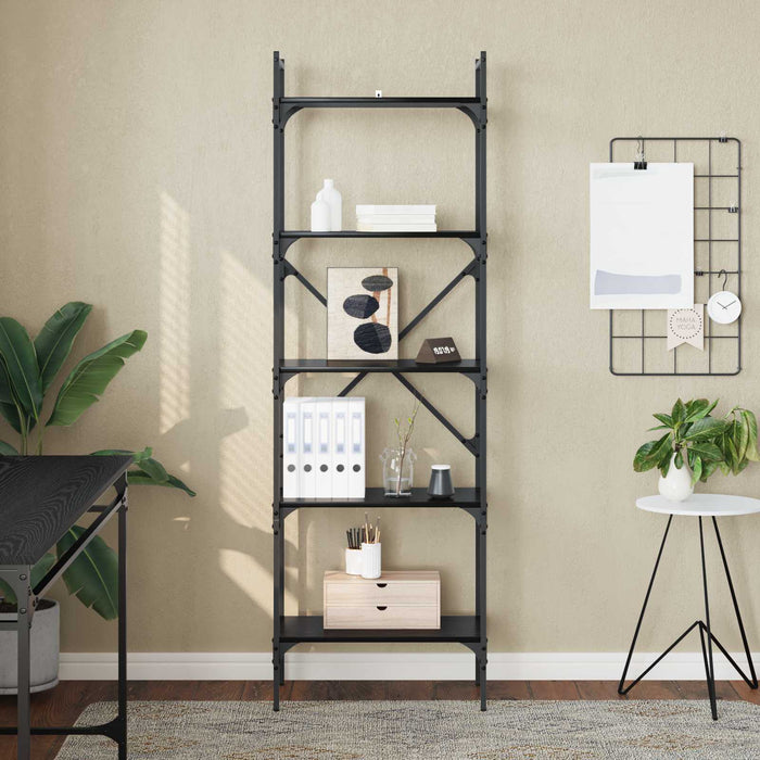 Bibliotecă Stejar Negru 56 x 32 x 174 cm Lemn compozit - WALTI WALTI