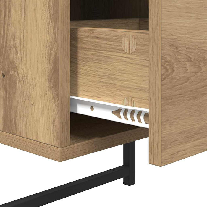 Dulap de noapte 2 pcs Stejar Artizanal 35 x 30 x 51 cm - WALTI WALTI