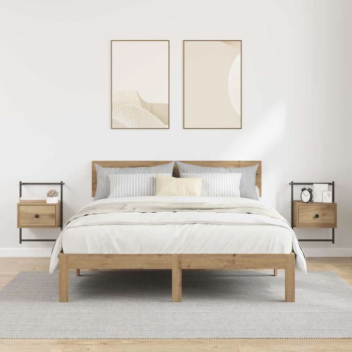 Dulap de noapte 2 pcs Stejar Artizanal 35 x 30 x 51 cm - WALTI WALTI