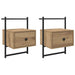 Dulap de noapte 2 pcs Stejar Artizanal 35 x 30 x 51 cm - WALTI WALTI