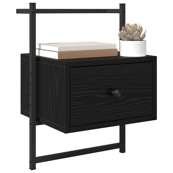 Dulap de noapte Stejar Negru 35 x 30 x 51 cm Lemn compozit - WALTI WALTI