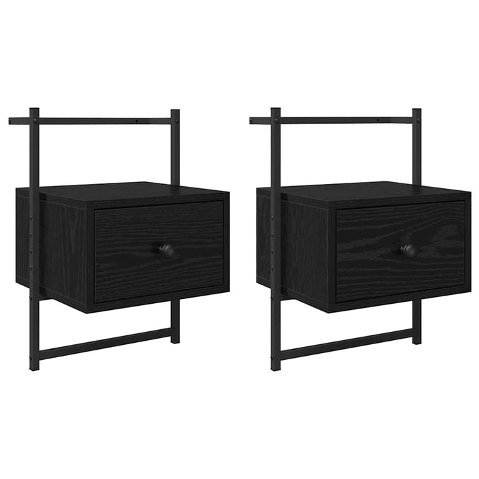 Dulap de noapte cu sertar 2 pcs Stejar Negru 35 x 30 x 51 cm - WALTI WALTI