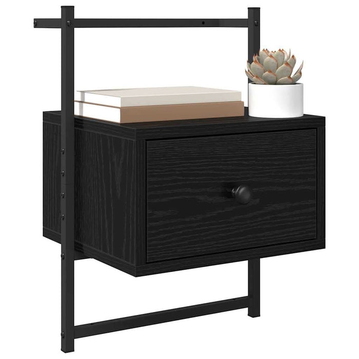 Dulap de noapte cu sertar 2 pcs Stejar Negru 35 x 30 x 51 cm - WALTI WALTI