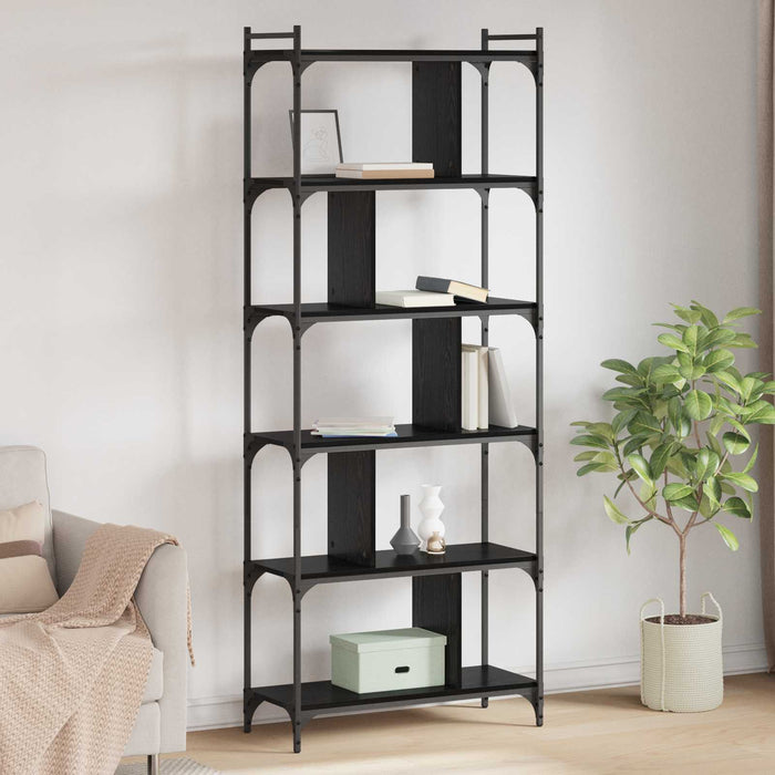 Bibliotecă Stejar negru 76 x 32 x 192 cm Lemn compozit - WALTI WALTI