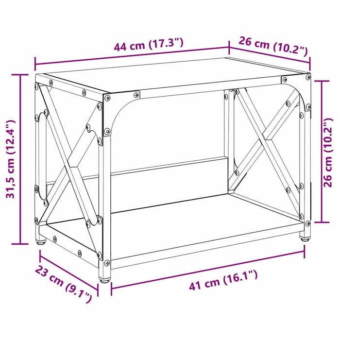 Suport pentru imprimantă Stejar Artizanal 44 x 26 x 31.5 cm - WALTI WALTI