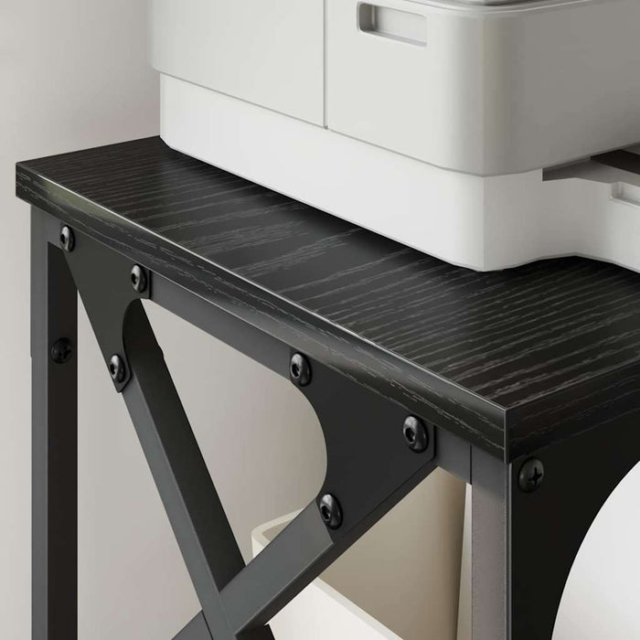 Suport pentru imprimantă Ajustabil Stejar Negru 40 x 30 x 31 cm - WALTI WALTI
