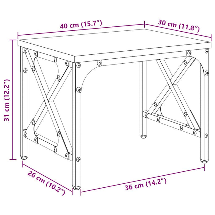 Suport pentru imprimantă Ajustabil Stejar Negru 40 x 30 x 31 cm - WALTI WALTI