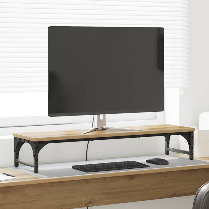 Suport pentru monitor Stejar Artizanal 85 x 23 x 15,5 cm WALTI