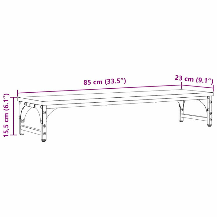 Suport pentru monitor Stejar Artizanal 85 x 23 x 15,5 cm WALTI