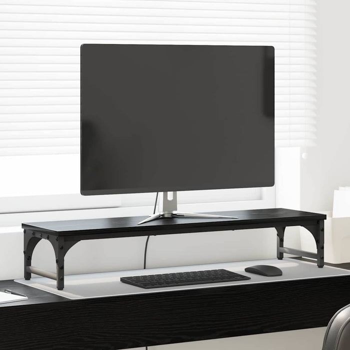 Suport pentru monitor Stejar Negru 85 x 23 x 15,5 cm WALTI