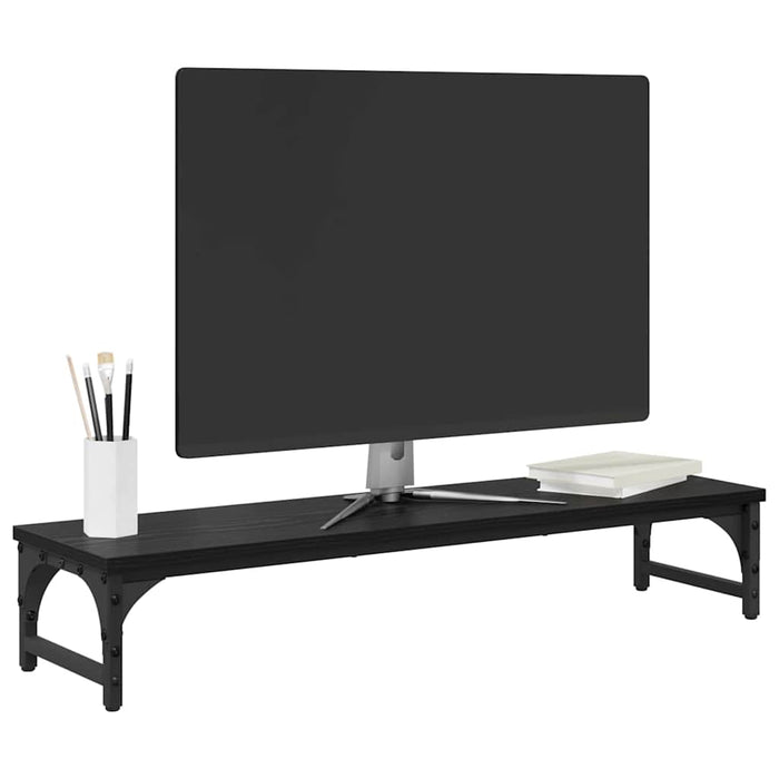 Suport pentru monitor Stejar Negru 85 x 23 x 15,5 cm WALTI