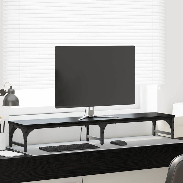 Suport pentru monitor Stejar Negru 105 x 23 x 15,5 cm WALTI