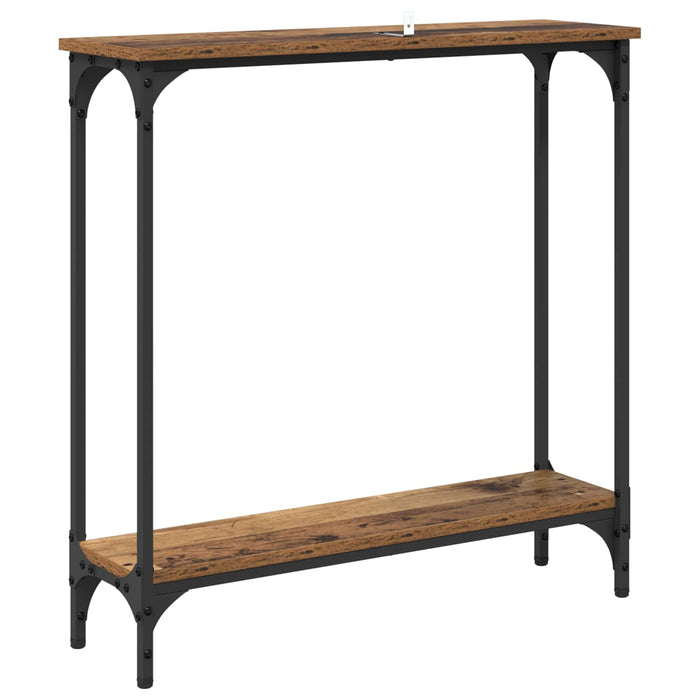 Masă de consolă Lemn Vechi 75 x 22,5 x 75 cm Lemn compozit - WALTI WALTI