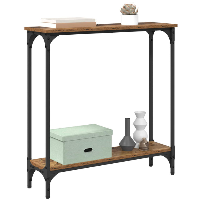 Masă de consolă Lemn Vechi 75 x 22,5 x 75 cm Lemn compozit - WALTI WALTI