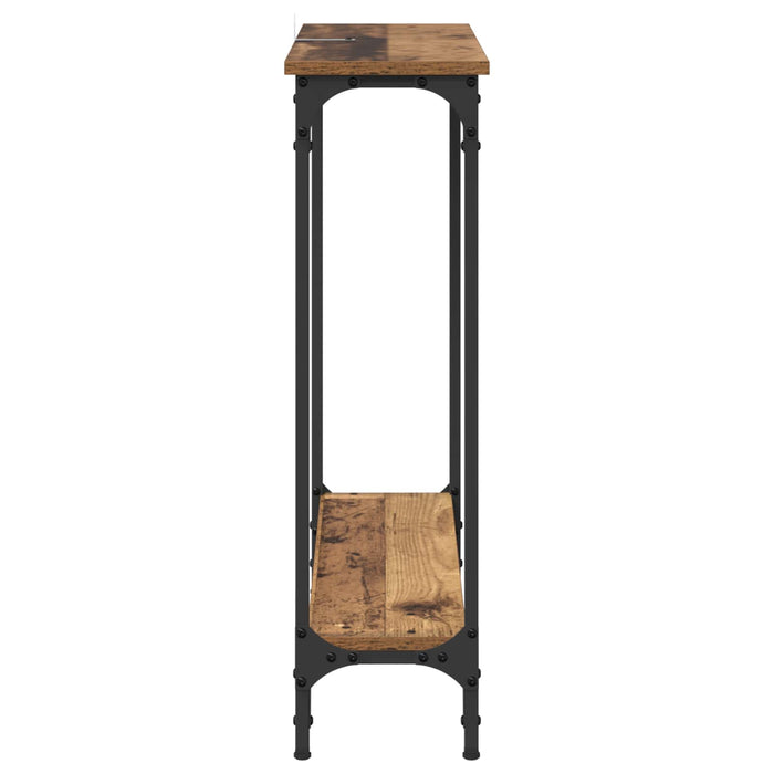 Masă de consolă Lemn Vechi 75 x 22,5 x 75 cm Lemn compozit - WALTI WALTI