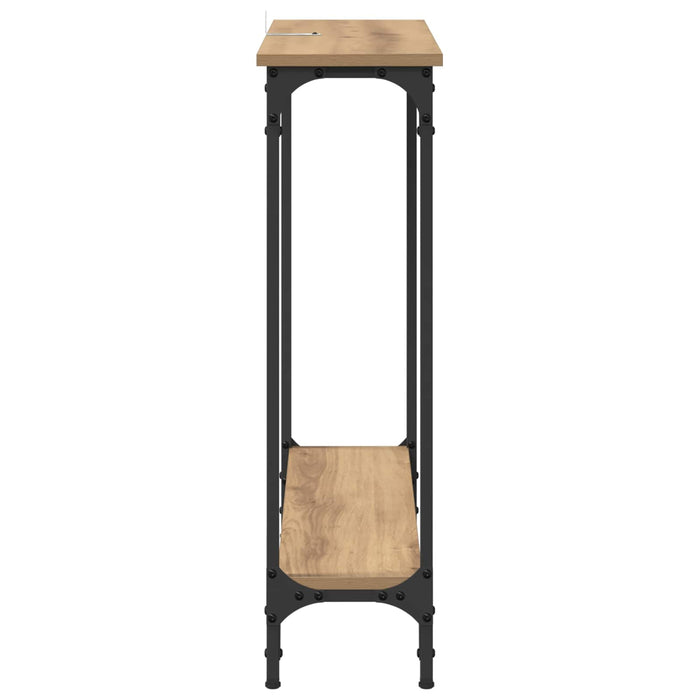 Masă de consolă cu raft Stejar Artizanal 75 x 22,5 x 75 cm - WALTI WALTI