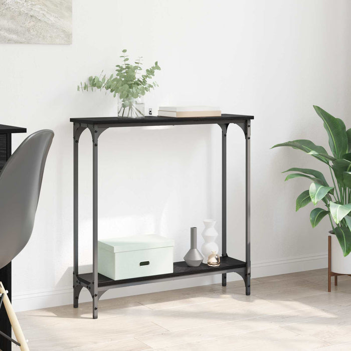 Masă de consolă Stejar Negru 75 x 22,5 x 75 cm Lemn compozit - WALTI WALTI