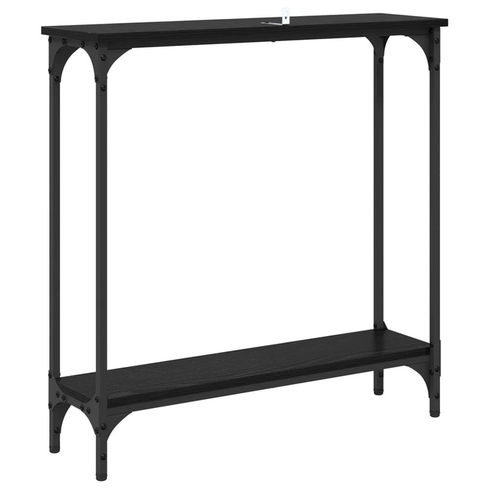 Masă de consolă Stejar Negru 75 x 22,5 x 75 cm Lemn compozit - WALTI WALTI