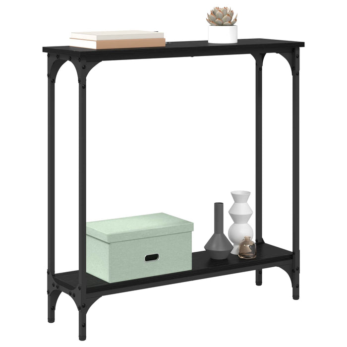 Masă de consolă Stejar Negru 75 x 22,5 x 75 cm Lemn compozit - WALTI WALTI