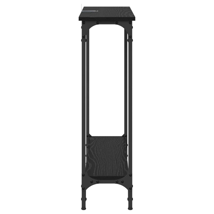 Masă de consolă Stejar Negru 75 x 22,5 x 75 cm Lemn compozit - WALTI WALTI