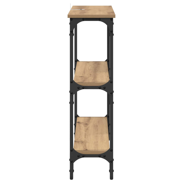 Masă de consolă cu raft Stejar Artizanal 75 x 22,5 x 75 cm - WALTI WALTI