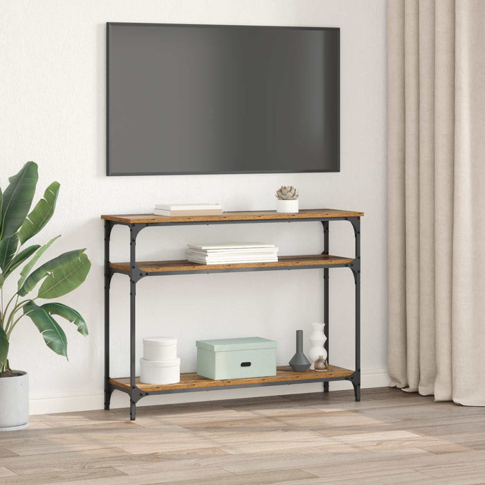 Masă de consolă Lemn Vechi 100 x 29 x 75 cm Lemn compozit - WALTI WALTI