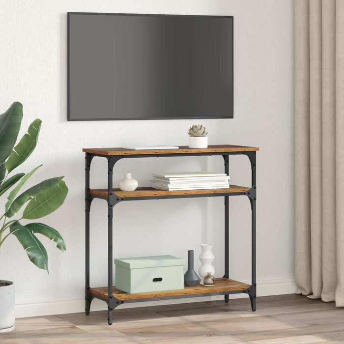 Masă de consolă Lemn Vechi 75 x 29 x 75 cm Lemn compozit - WALTI WALTI